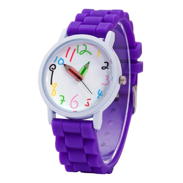 Intelligent Digital Fashion Kids Watches Pencil Pointer Quartz All-Match Watch