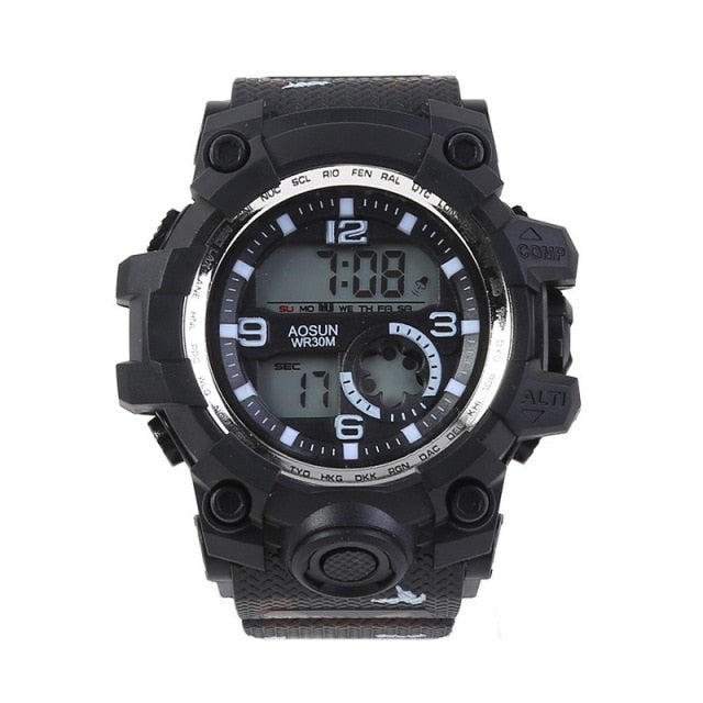 Outdoor 30M Waterproof Sports Watch Multi-Functional LED Electronic Watch