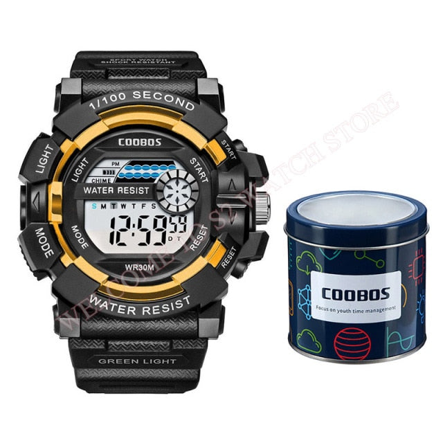 High-end Silicone Strap Military Wrist Watch Led Calendar Waterproof Digital Watch